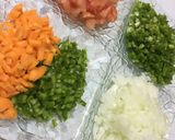 A picture of step 1 of Lamb Kofta with Vegetables.