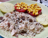 Foto del paso 3 de la receta: Arroz con champiñones, pavo, patata y tomate