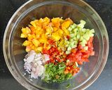 A picture of step 1 of Healthy Peach 🍑 Salsa.