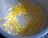 A picture of step 1 of Sweet corn chat in cucumber boat.