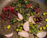 A picture of step 2 of Inji pachadi/ginger pachadi.
