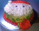 A picture of step 8 of Santa chocolate cake.