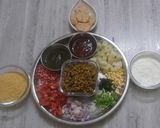 A picture of step 7 of Barnyard Milet (Bhagar) Mung bean papadi chat.