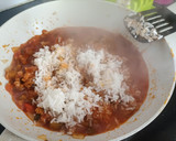 Foto del paso 3 de la receta: Carne picada con arroz y pisto