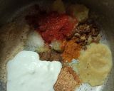 A picture of step 1 of Dum ka qeema.