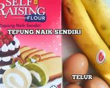 Gambar langkah 1 resipi Apam Pisang Coklat Kukus.