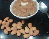 A picture of step 6 of Suji almond halwa.