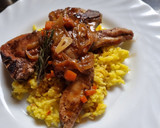 Foto del paso 10 de la receta: Cordero con miel y romero sobre arroz al azafrán