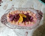 A picture of step 3 of Apple beetroot salad with orange vinaigrette😋😋😋.