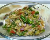 A picture of step 2 of Begun Pora(Eggplant Roast).