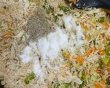 A picture of step 2 of ChickenSpring rolls.