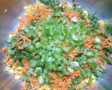 A picture of step 2 of Corn Spinach Besan Tikki.