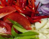 Foto langkah ke 1 dari resep Tumis Cucut Terong Cabe Bawang.