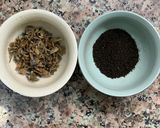 A picture of step 1 of Lavender tea.