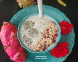 A picture of step 5 of Dragon Fruit Sago Rose Dryfruits Dessert - Fusion Fasting Healthy Dessert.