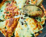 Hình bước làm 5 của món Bánh pizza phô mai làm từ bắp cải