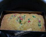 A picture of step 7 of Tutti fruitti cake baked in pateela.