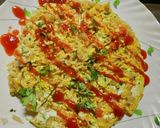 A picture of step 4 of Maggie omelette.