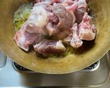 A picture of step 3 of Chana Gosht Awadhi style.