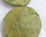 A picture of step 7 of Palak poori and Aloo Matar.