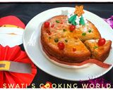 A picture of step 8 of Wheat Flour Eggless Christmas Cake.