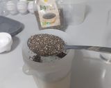 A picture of step 1 of Chia milk pudding.