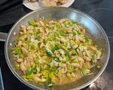 A picture of step 3 of One-Pot Chicken, Leek and Beans.