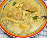 Foto langkah ke 4 dari resep Creamy Mushroom Soup - Edisi Jamur Hutan.