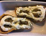 Une image de l'étape 6 de Courge butternut « scream » Halloween farci champignons pesto mozzarella et tomate.