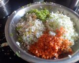 A picture of step 1 of Vegetable manchurian.