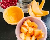 A picture of step 1 of Musk melon juice ❤️🥤😋.