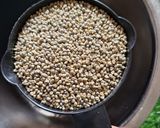A picture of step 1 of Millet Halwa.
