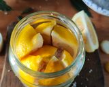 A picture of step 3 of Preserved Lemons.