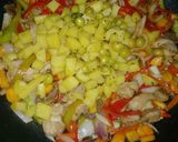 A picture of step 5 of Stir fry Potato soup.