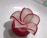 A picture of step 3 of Radish Flower⚘.