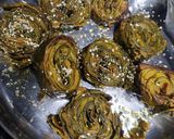 A picture of step 8 of Patra masala.