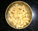 A picture of step 1 of Aloo Palak.