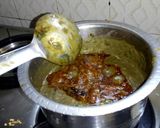 A picture of step 4 of Colacasia & green sorrel curry (alu chi bhaji).