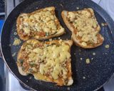 A picture of step 5 of Peri Peri paneer and vegetable toasties.