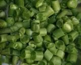 A picture of step 1 of Beans Sabji.