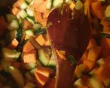 Une image de l'étape 3 de Gratin courgettes patates douce et bacon.