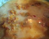 Foto del paso 7 de la receta Crema de calabaza especiada con rebozuelos y leche de coco