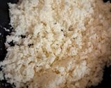 A picture of step 2 of Coconut Halwa.