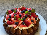Torta brownie con arándanos y frutilla 🇺🇾