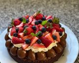 Foto del paso 3 de la receta: Torta brownie con arándanos y frutilla 🇺🇾
