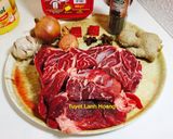 Hình bước làm 1 của món Thịt bò kho gừng