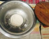 A picture of step 1 of Soya flour ajwain puri.