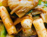 素食泡菜辣炒年糕的食譜步驟3照片