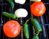 A picture of step 2 of Mike's Mango Pineapple Habenero Salsa.