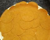 A picture of step 3 of Quinoa flour masala puri.